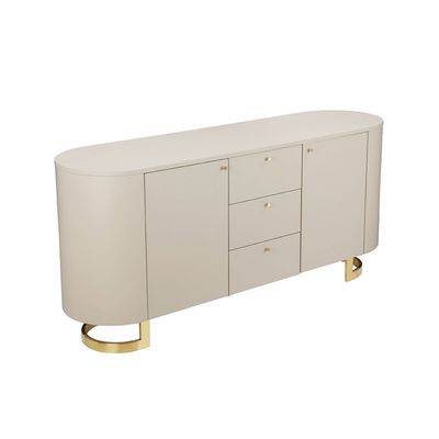 Aubrey Buffet Cabinet - Matt Beige / Gold